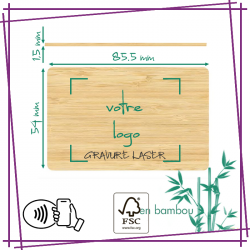 CARTE VISITE BAMBOU NFC