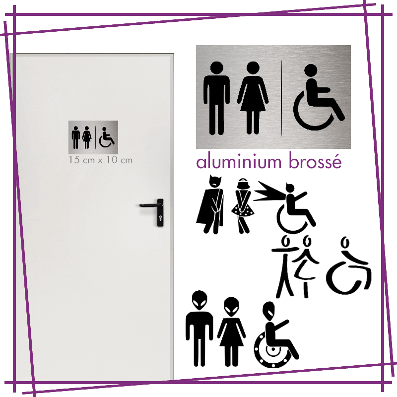 PLAQUE SIGNALÉTIQUE "TOILETTES"