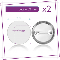 BADGES 32 mm  (par 2)